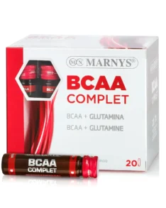BCAA Complet: L-leucină, L-izoleucină, L-valină + L- glutamină – Aminoacizi pentru Masa Musculară – Produs Vegan – 20 Fiole