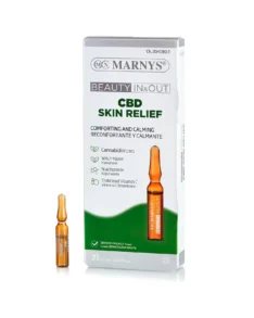 CBD SKIN RELIEF cu Canabidiol + Apă de Hamamelis + Vitamina C Stabilizată + Vitamina B3 – Anti- Inflamator, Anti-Acneic, Anti-Atopic – Cutie cu 7 Fiole pentru 14 zile de tratament