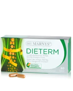 Dieterm Complex pentru Slăbire cu 4 Ingrediente Active – Ceai Roșu, Portocal Amar, Oțet din Cidru de Mere și Crom – Vegan – 60 Capsule