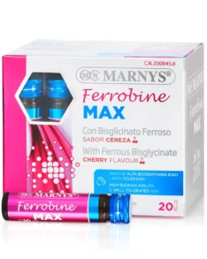 Ferrobine MAX cu Bisglicinat de Fier, Zinc și Vitamine - Produs Vegan - 20 Fiole