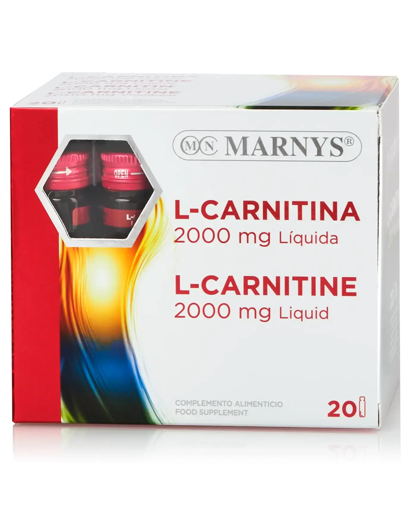 L-Carnitin Lichid 2000 mg - Cu coninut 100% Vegan - 20 Fiole