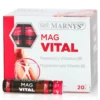 MagVital cu 375mg Magneziu si Vitamina B6 pentru Mușchi, Oase, Sistem Nervos – Produs Vegan – 20 Fiole