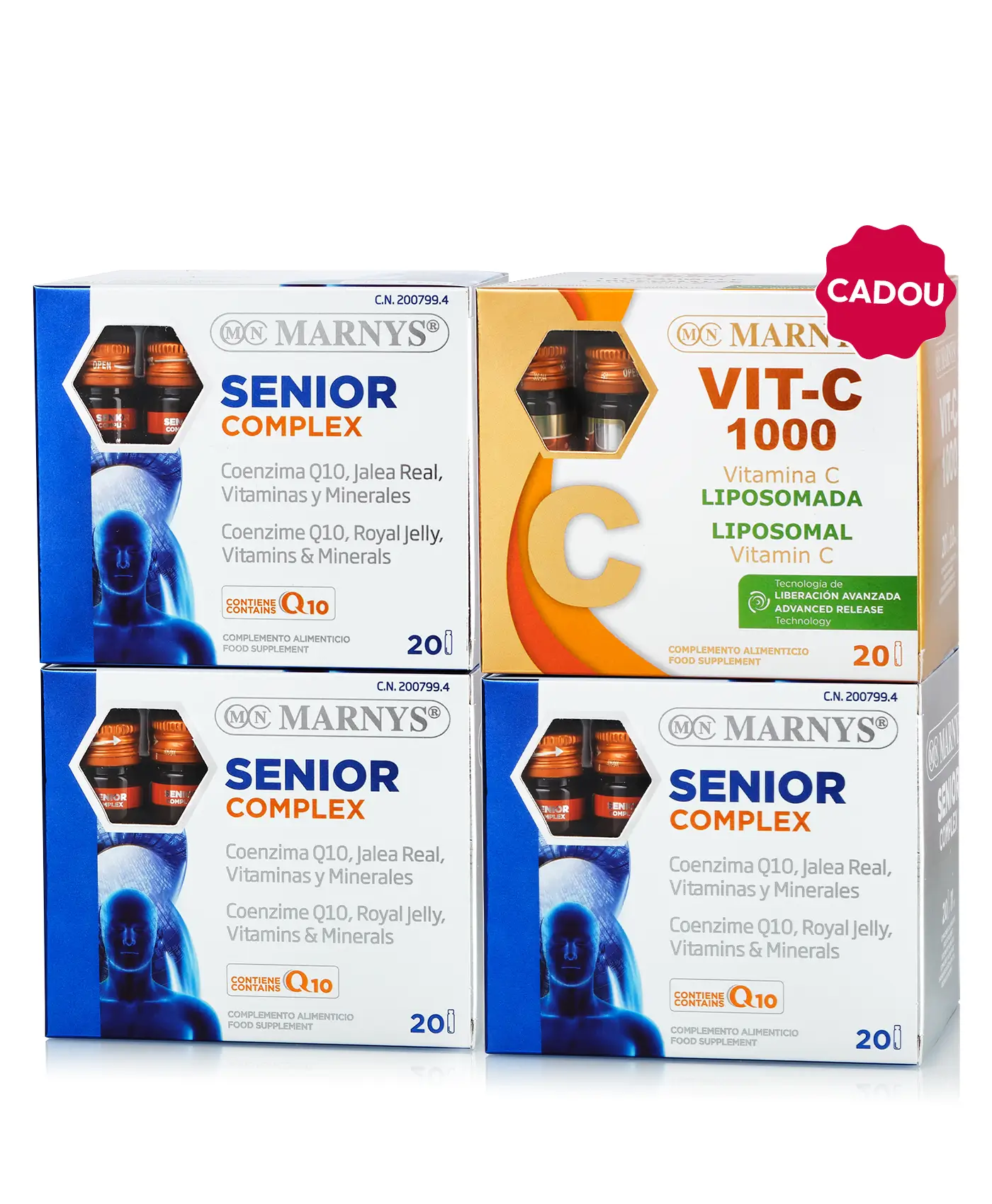Pachet Seniori Imunitate – 3 cutii × Senior Complex + Cadou Vitamina C Lipozomală 1000 mg