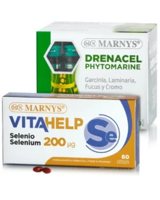 Pachet pentru Buna Funcționare a Glandei Tiroide: Drenacel Phytomarine + Seleniu VITAHELP 200 mcg
