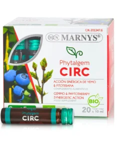 Phytalgem CIRC – Complex cu 7 plante pentru îmbunătățirea circulației și combaterea senzației de picioare obosite – Produs BIO – 20 fiole