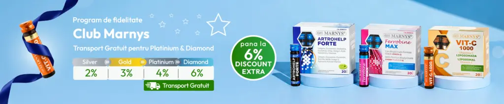 Program Fidelitate Marnys - Extra Discount Pana la 6% + Transport Gratuit pentru Platinium si Diamond