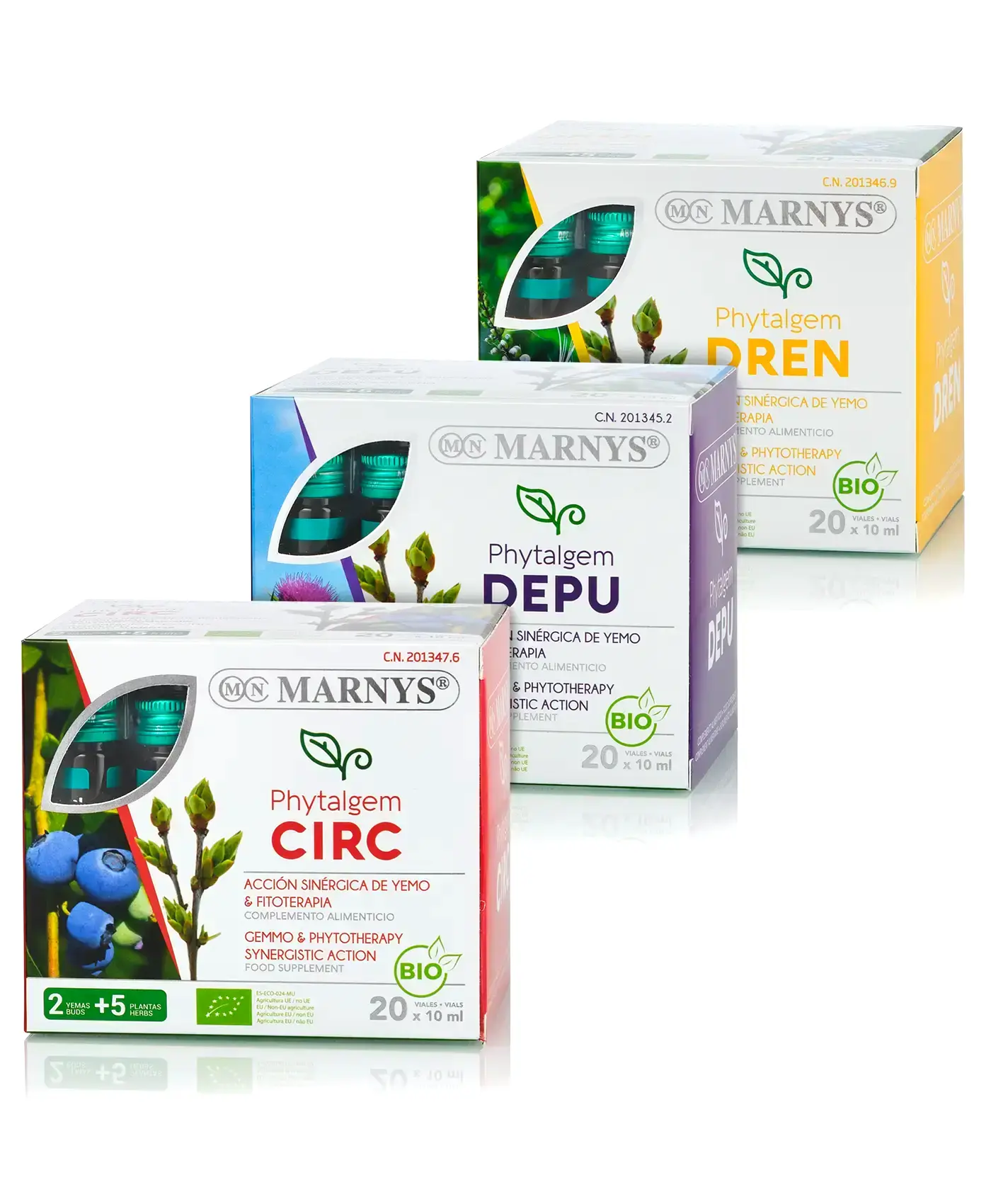 Superpachet 20 de zile de detox + stimularea circulației + efect diuretic: Depu + Dren + Circ