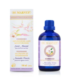 Ulei de masaj reparator cu Migdale dulci + Shea pentru piele uscata si iritata – 100% organic – sticla cu 100 ml