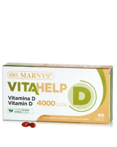 Vitamina D VITAHELP (D3 – Colecalciferol) cu 100 Mcg (4000 UI) per Doză Zilnică – Cutie cu 60 Gelule