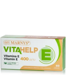 Vitamina E VITAHELP (D-alfa-tocoferol) cu 268 mg (400 UI) per Doză Zilnică, 100% Naturală – Cutie cu 60 Gelule