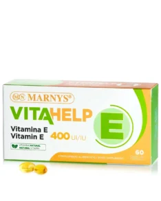 Vitamina E VITAHELP (D-alfa-tocoferol) cu 268 mg (400 UI) per Doză Zilnică, 100% Naturală – Cutie cu 60 Gelule